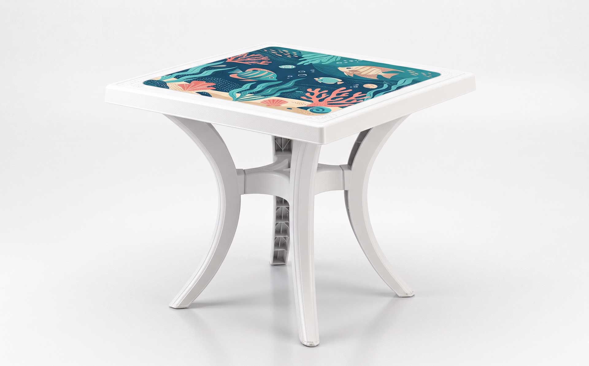 Plastic Modular Square Table Mold for In-Mold Labeling (IML) — Product Introduction (Motek Furniture Mold Series)