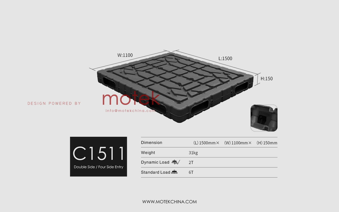 Reversible Double‑Sided Blow‑Molded Pallet Mold | 1500×1100mm HDPE Plastic Pallets for Versatile Warehouse Storage