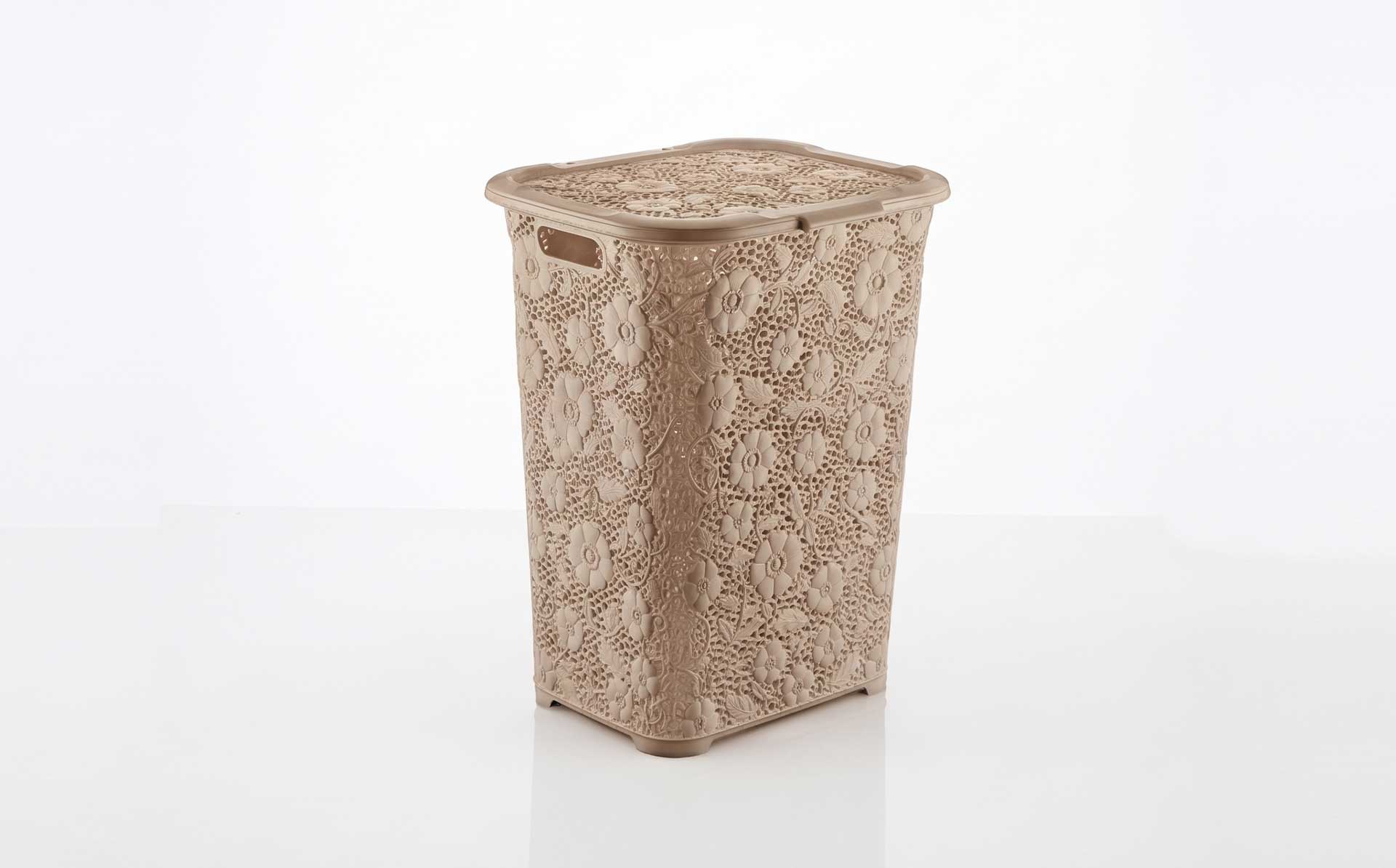 Imitation 3D Carved Pattern Bathroom/Toilet Laundry Basket Mold — Product Introduction (Motek Daily Necessities Mold Series)