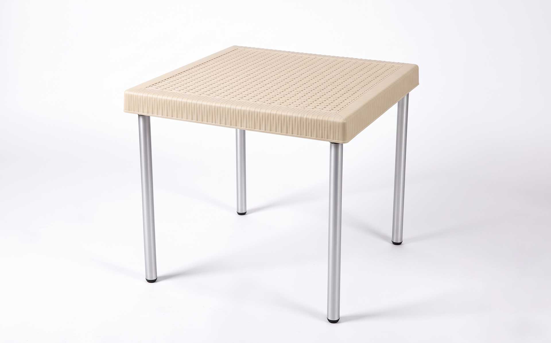Dual-Use Kids Study Desk & Outdoor Tea Table | Woven Plastic Top with Aluminum Tube Frame