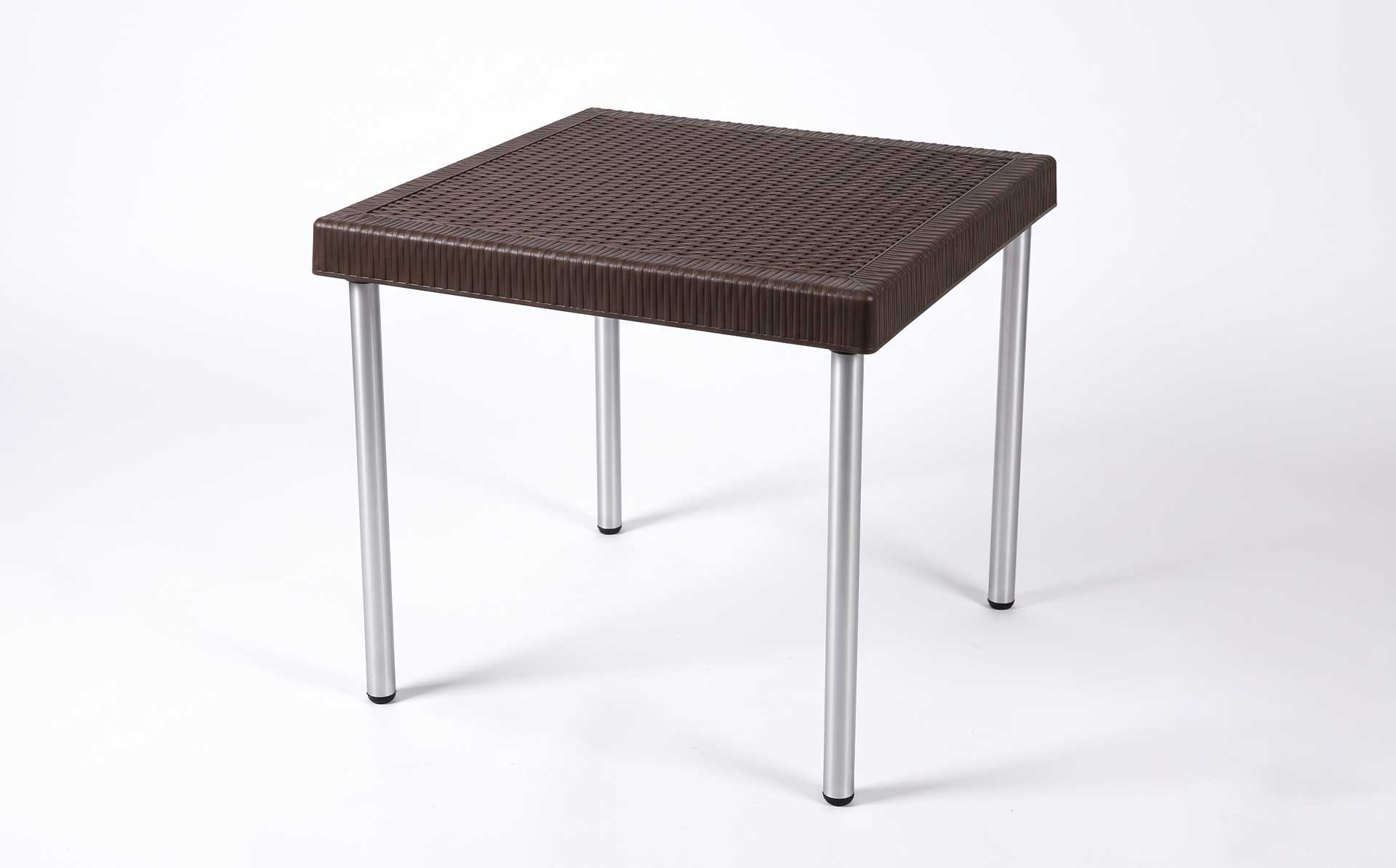 Dual-Use Kids Study Desk & Outdoor Tea Table | Woven Plastic Top with Aluminum Tube Frame