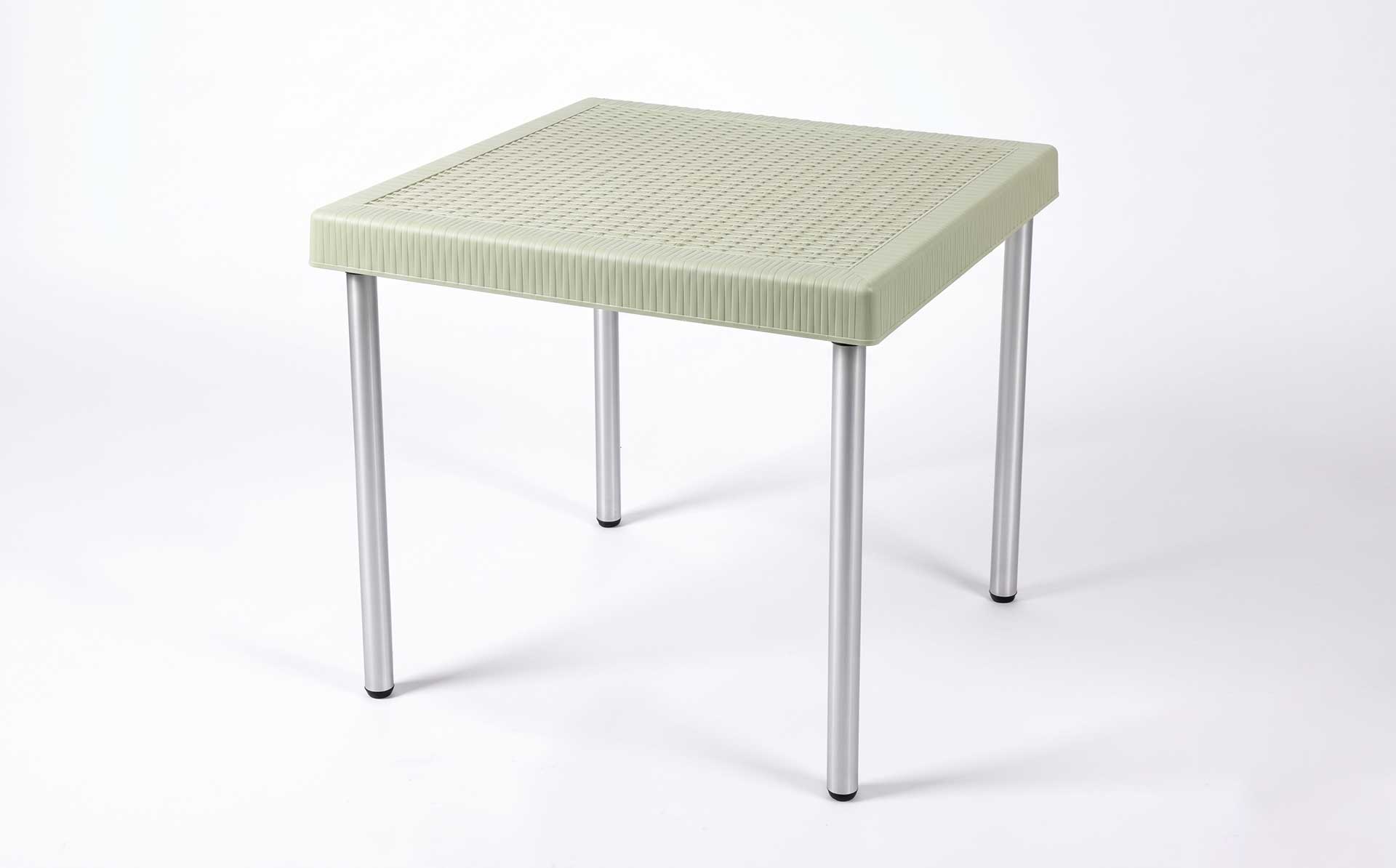 Dual-Use Kids Study Desk & Outdoor Tea Table | Woven Plastic Top with Aluminum Tube Frame