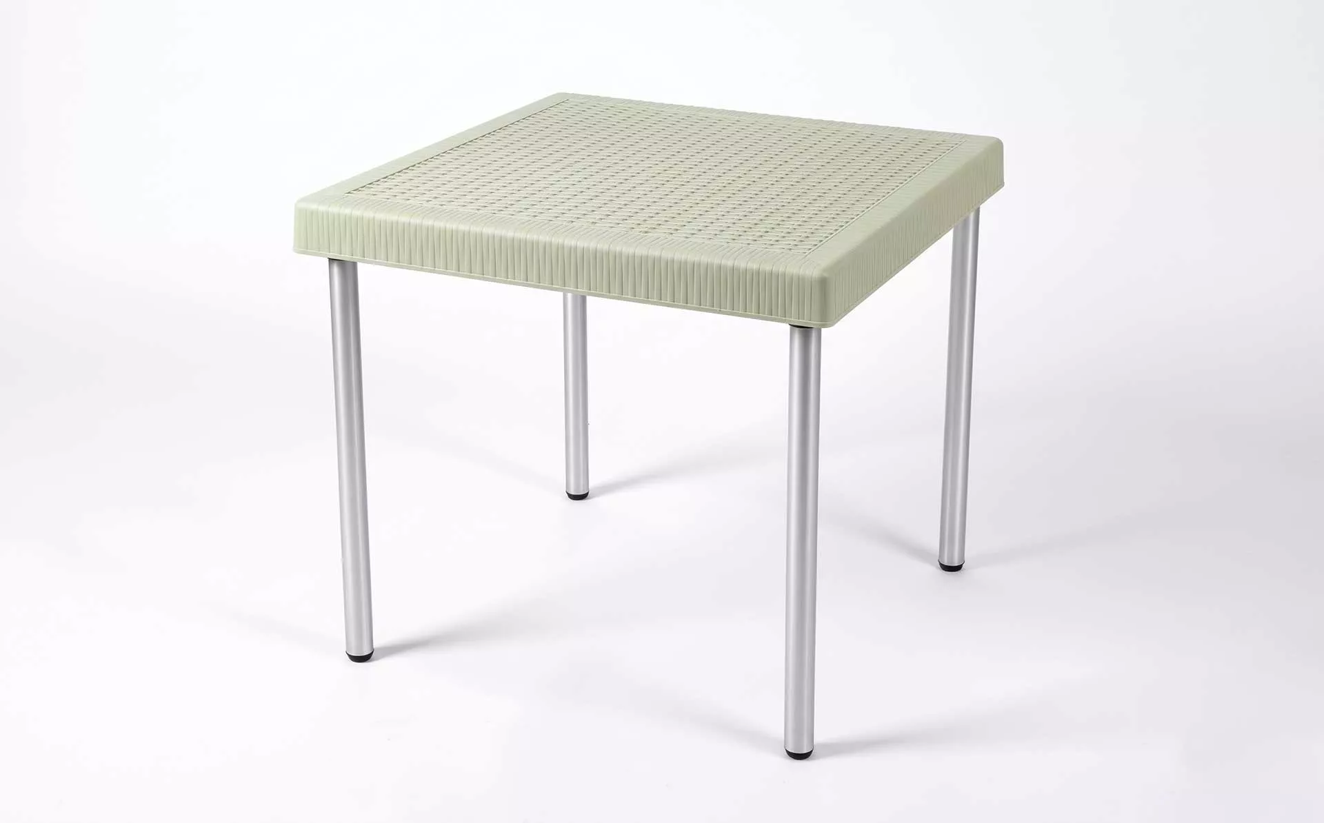 Dual-Use Kids Study Desk & Outdoor Tea Table | Woven Plastic Top with Aluminum Tube Frame