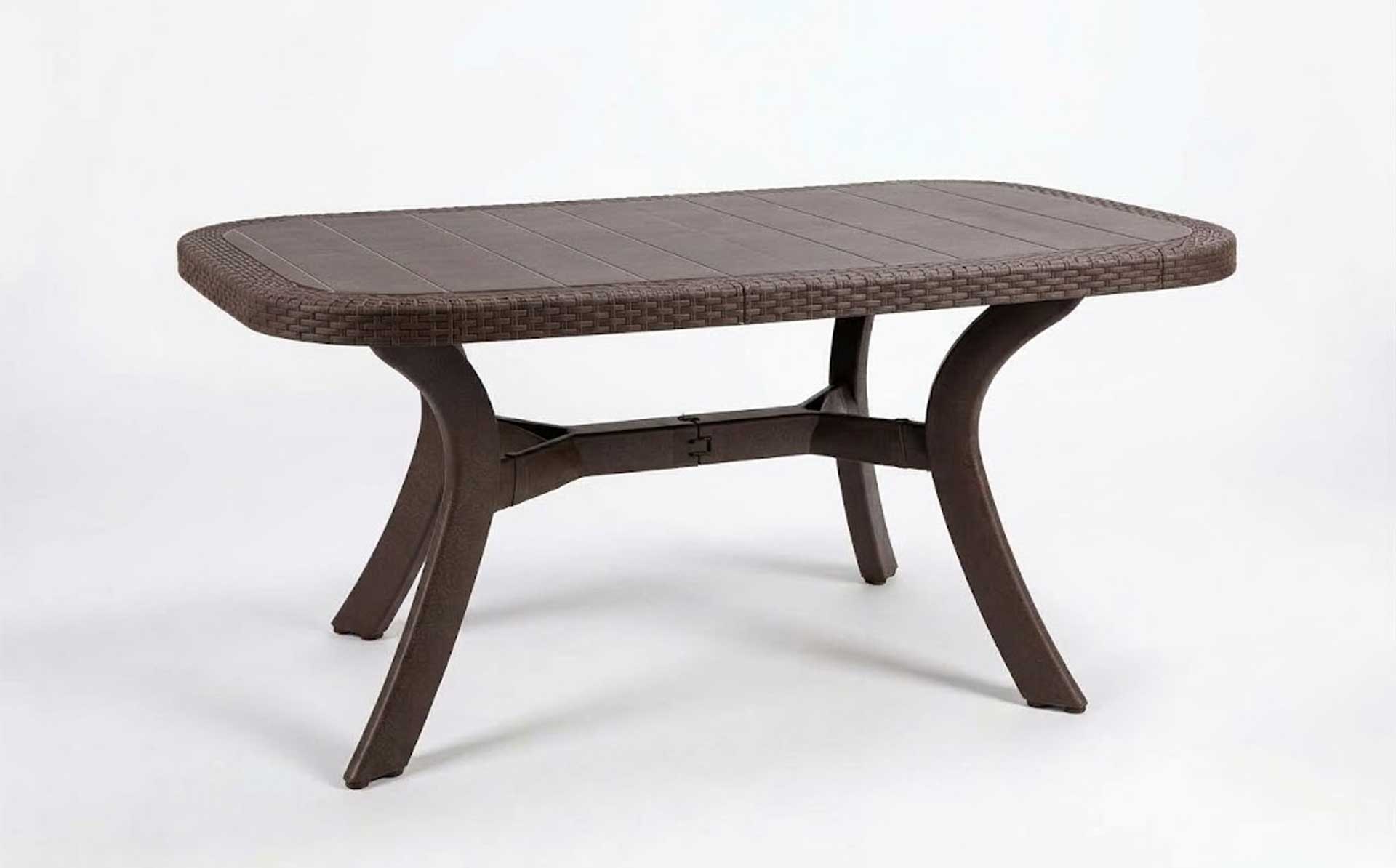Custom Injection Mold for Plastic Dining Tables | Modular Structure with Woodgrain & Woven Rattan Texture