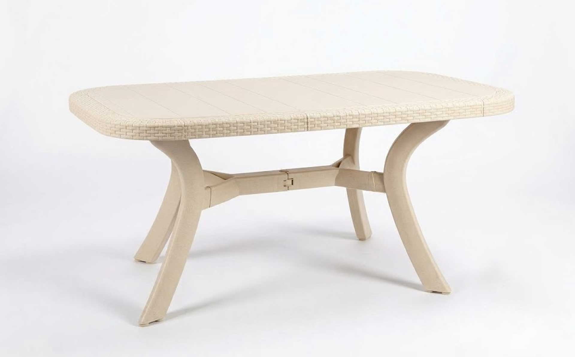 Custom Injection Mold for Plastic Dining Tables | Modular Structure with Woodgrain & Woven Rattan Texture