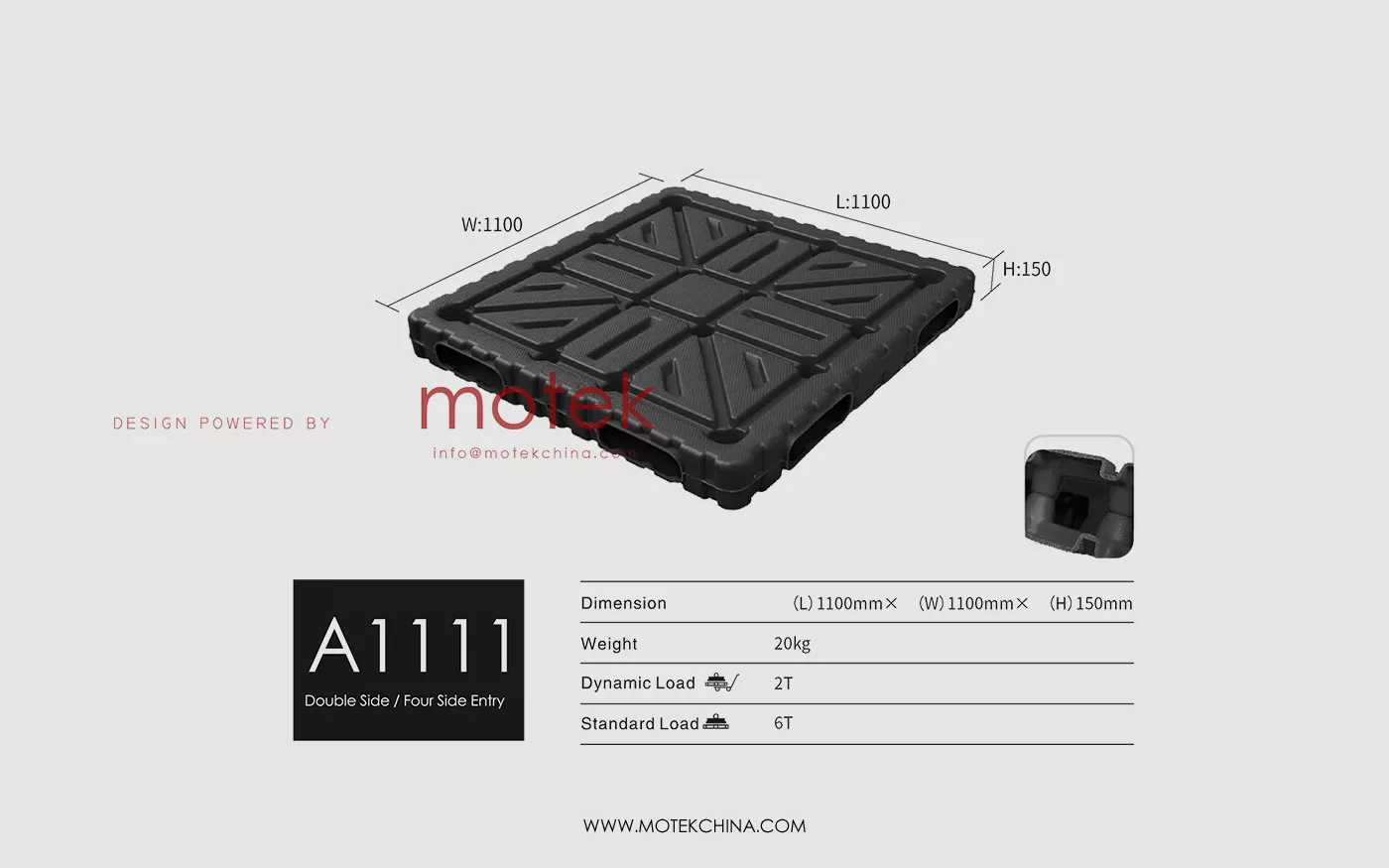 Durable HDPE Blow-Molded Double-Sided Euro Pallet Mold | 4-Way Entry Industrial Design