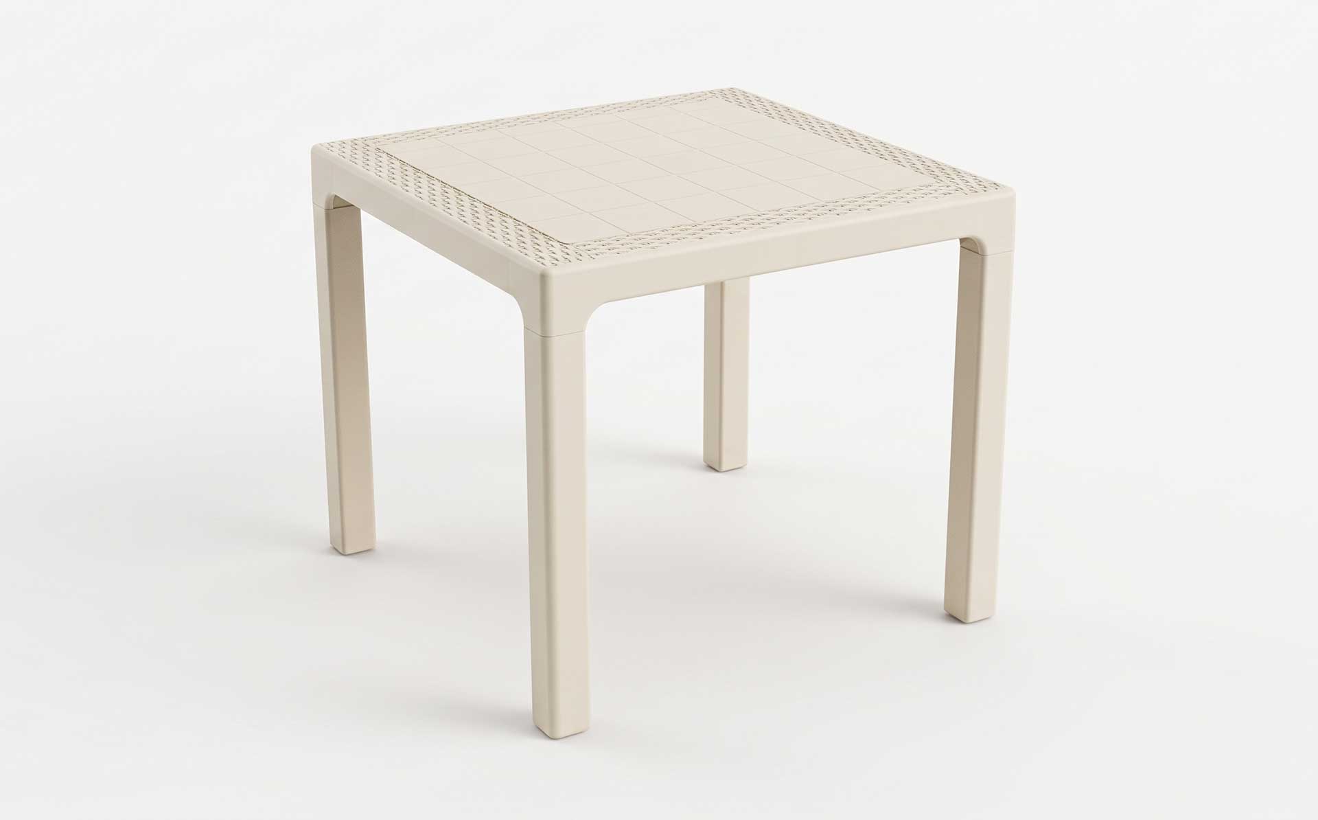 Modular Rattan-Weave Design Square Outdoor Dining Table Mold — Product Introduction (Motek Furniture Mold Series)