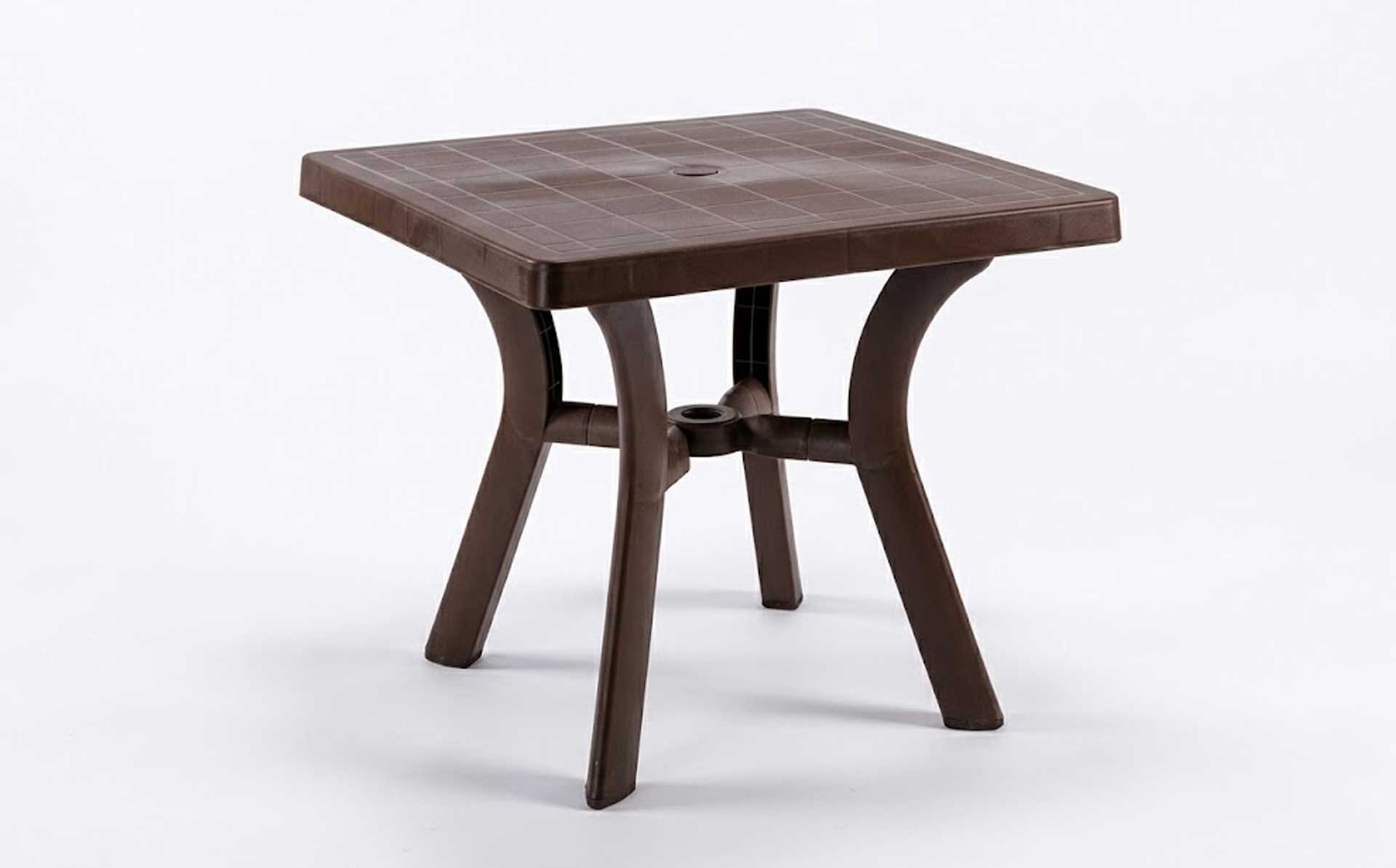 Square Table Mold with Cross-Leg Base | 4-Mold System for Stable & Weather-Resistant Outdoor Furniture