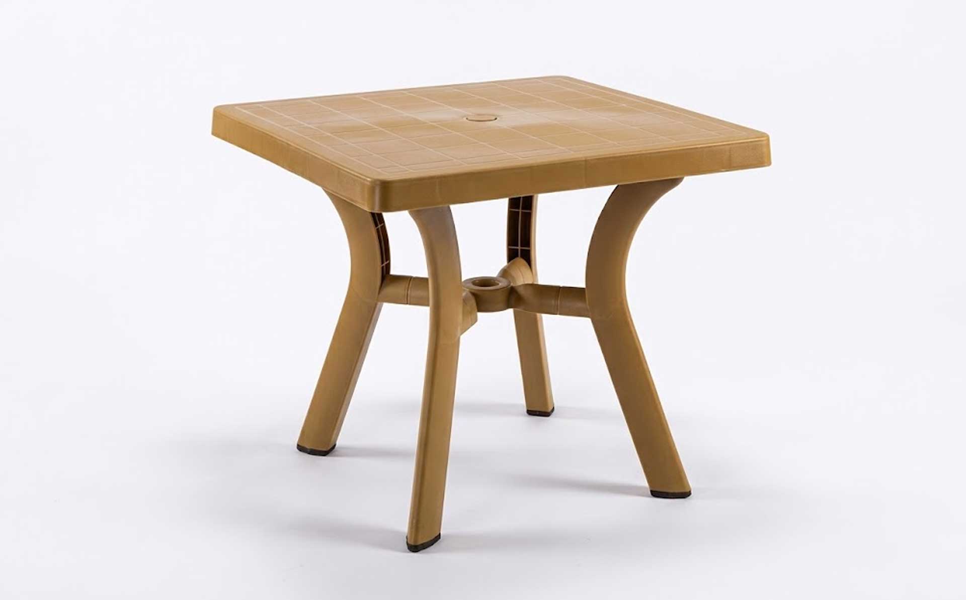 Square Table Mold with Cross-Leg Base | 4-Mold System for Stable & Weather-Resistant Outdoor Furniture