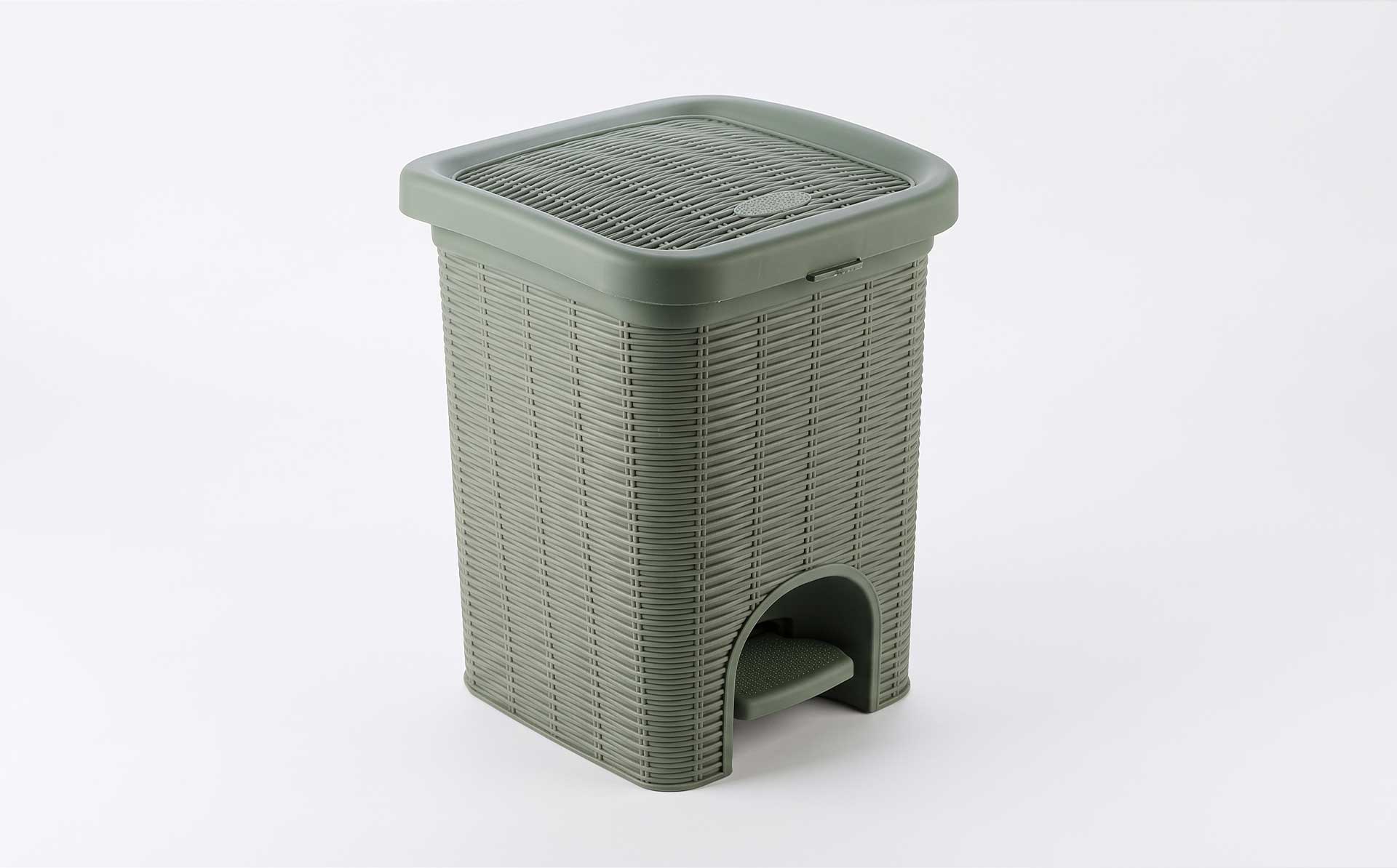 Household Odor-Prevention Rattan-Weave Pedal Trash Can Mold — Product Introduction (Motek Daily Necessities Mold Series)