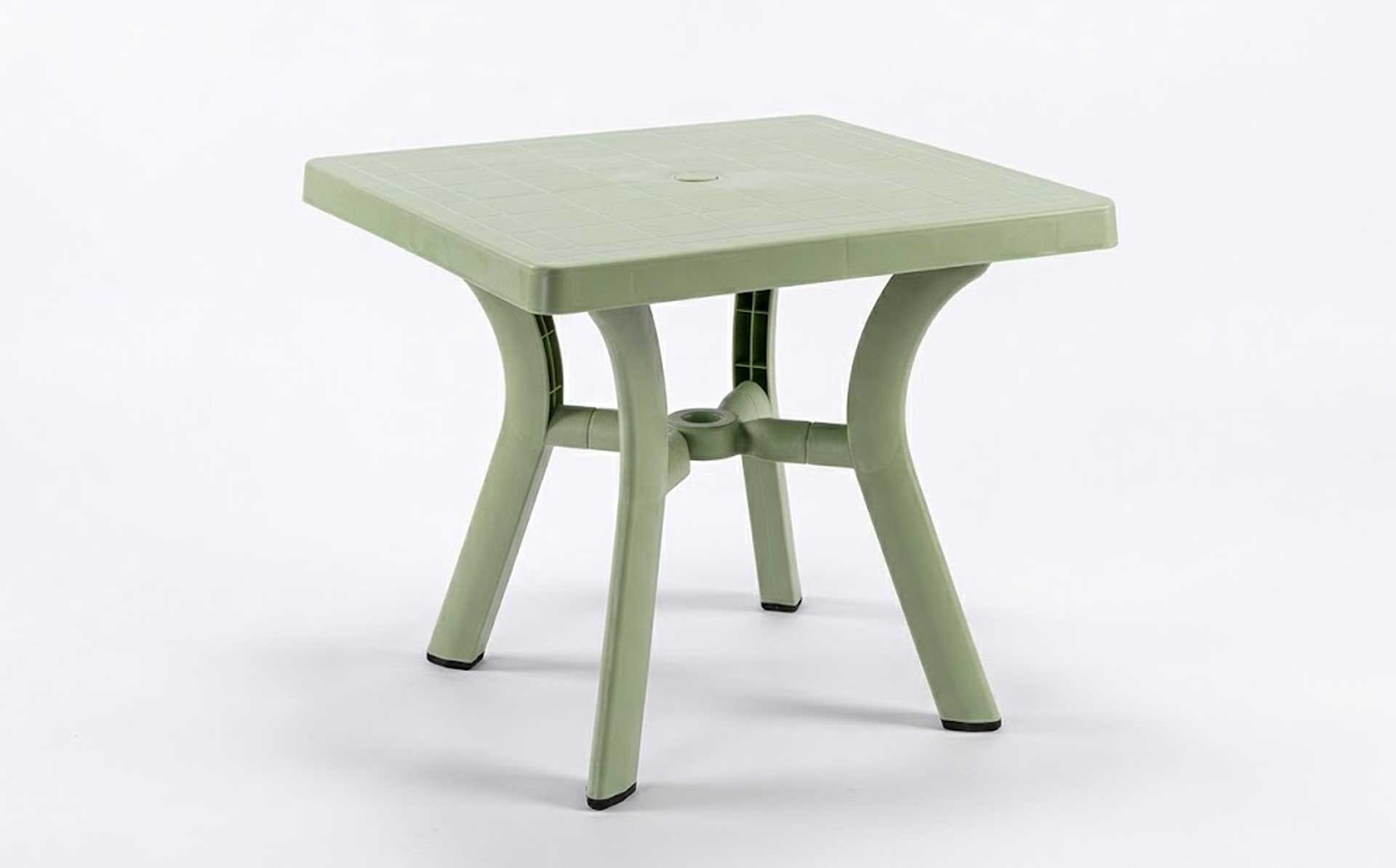 Square Table Mold with Cross-Leg Base | 4-Mold System for Stable & Weather-Resistant Outdoor Furniture
