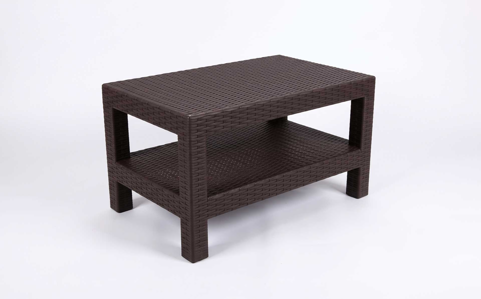 Outdoor Coffee Table Mold for Patio & Garden | Plastic Woven Look, Waterproof & Sofa-Coordinated