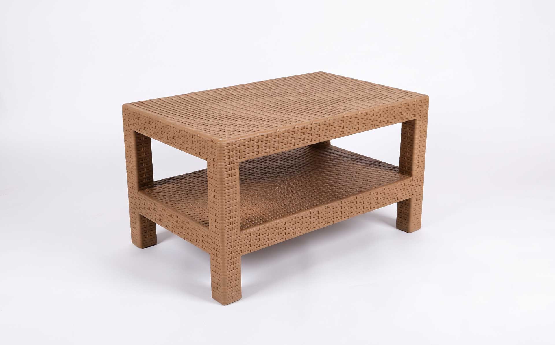 Outdoor Coffee Table Mold for Patio & Garden | Plastic Woven Look, Waterproof & Sofa-Coordinated