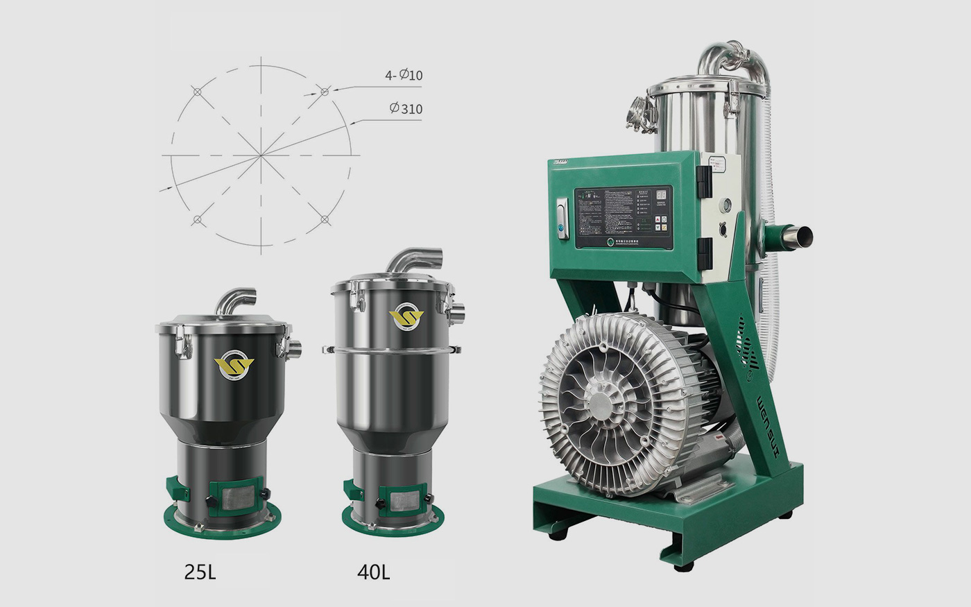 Separate-Hopper Automatic Plastic Feeder Power: 3 HP-10HP