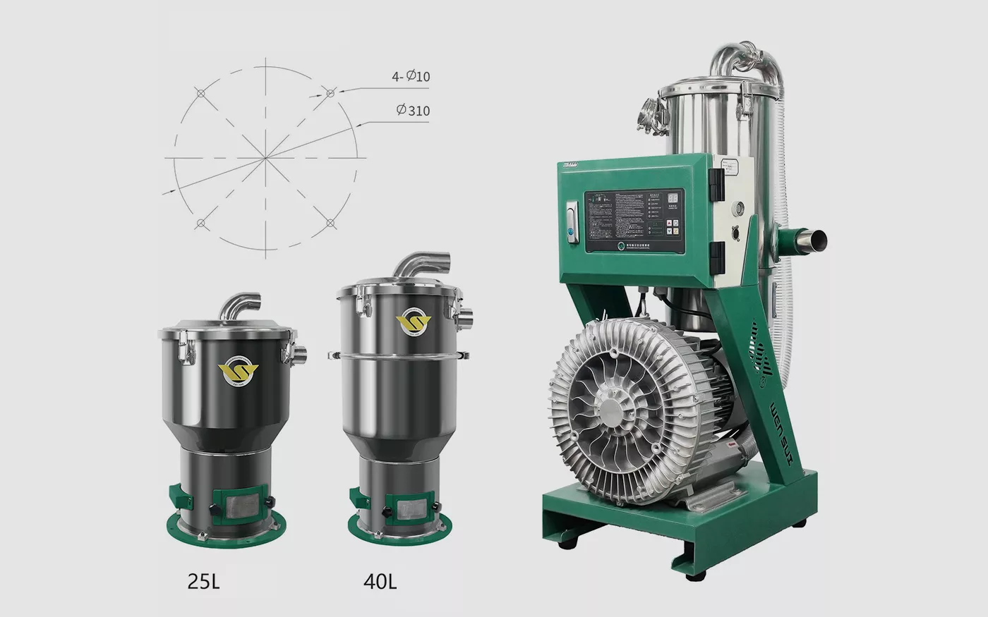 Separate-Hopper Automatic Plastic Feeder Power: 3 HP-10HP