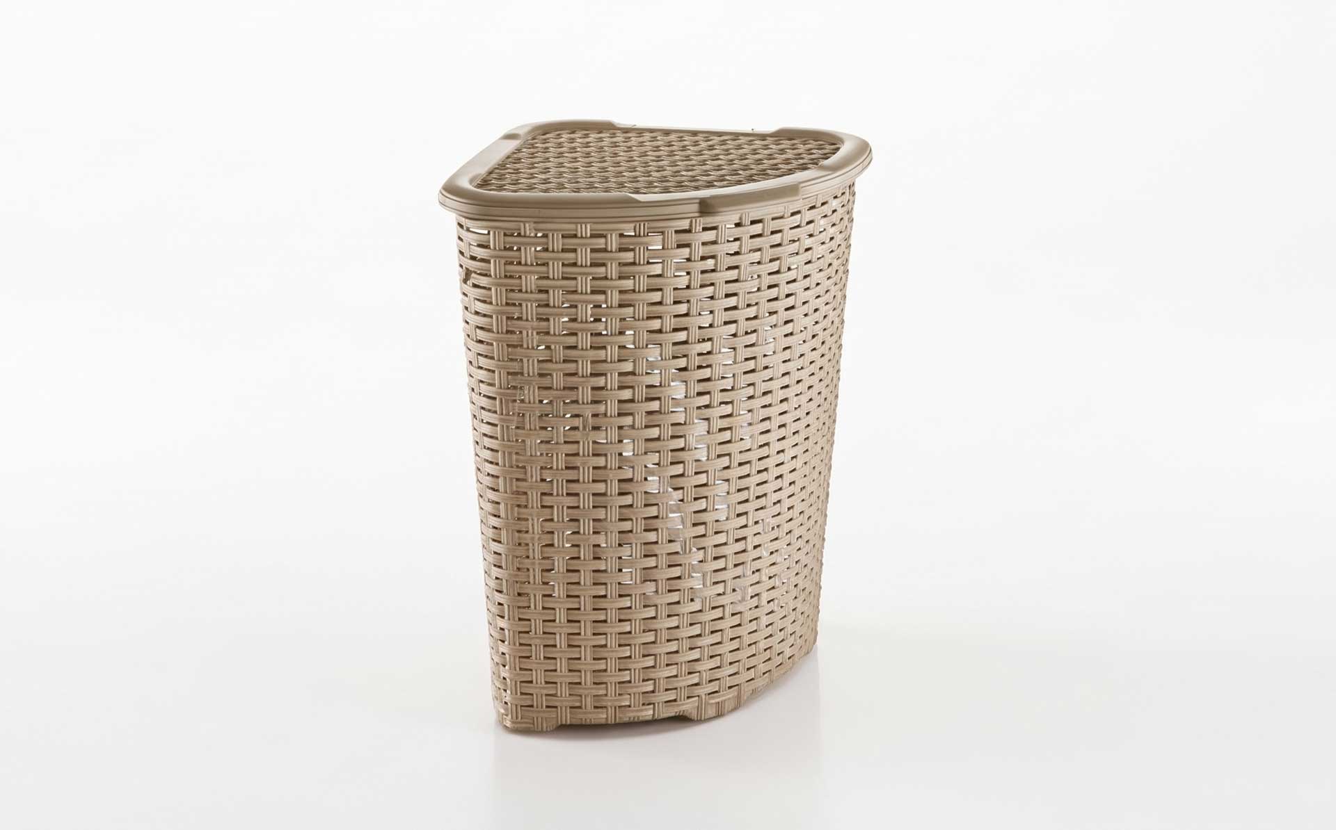 Plastic Triangular Imitation Rattan Household Bathing Storage Basket / Laundry Hamper Mold — Product Introduction (Motek Daily Necessities Mold Series)