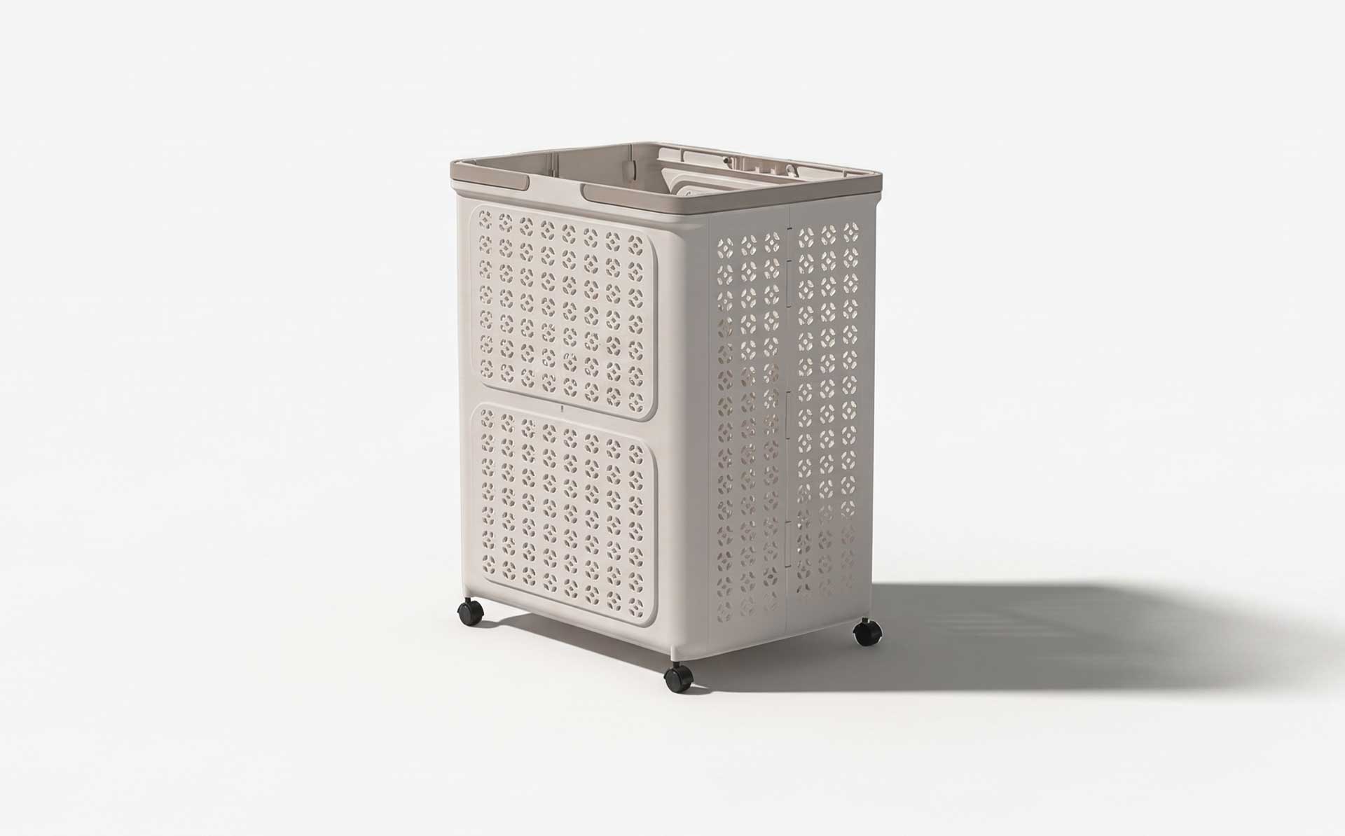Foldable Wheeled Laundry Basket Mold | Removable Storage Organizer for Clothing & Home