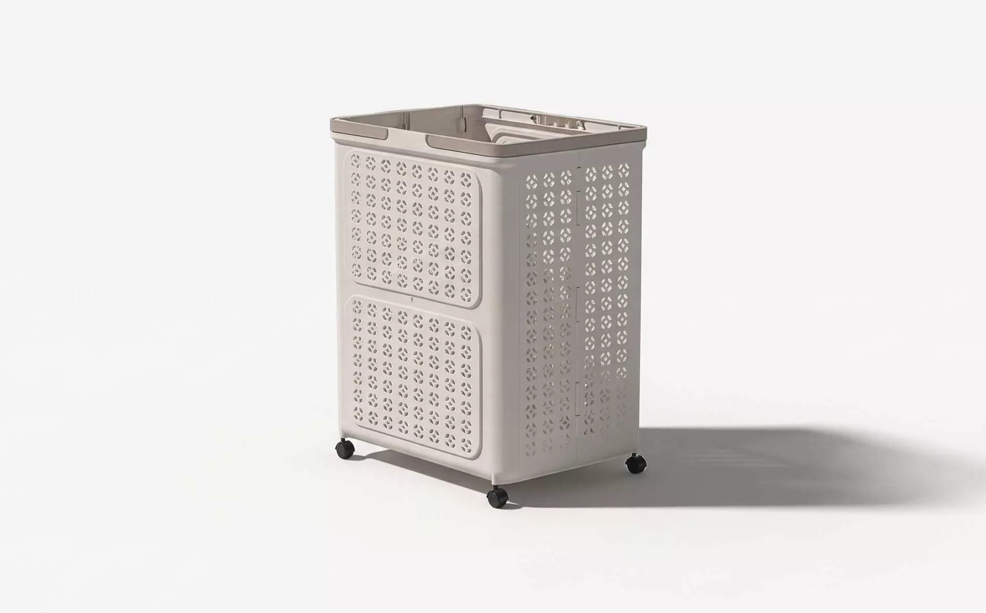 Foldable Wheeled Laundry Basket Mold | Removable Storage Organizer for Clothing & Home