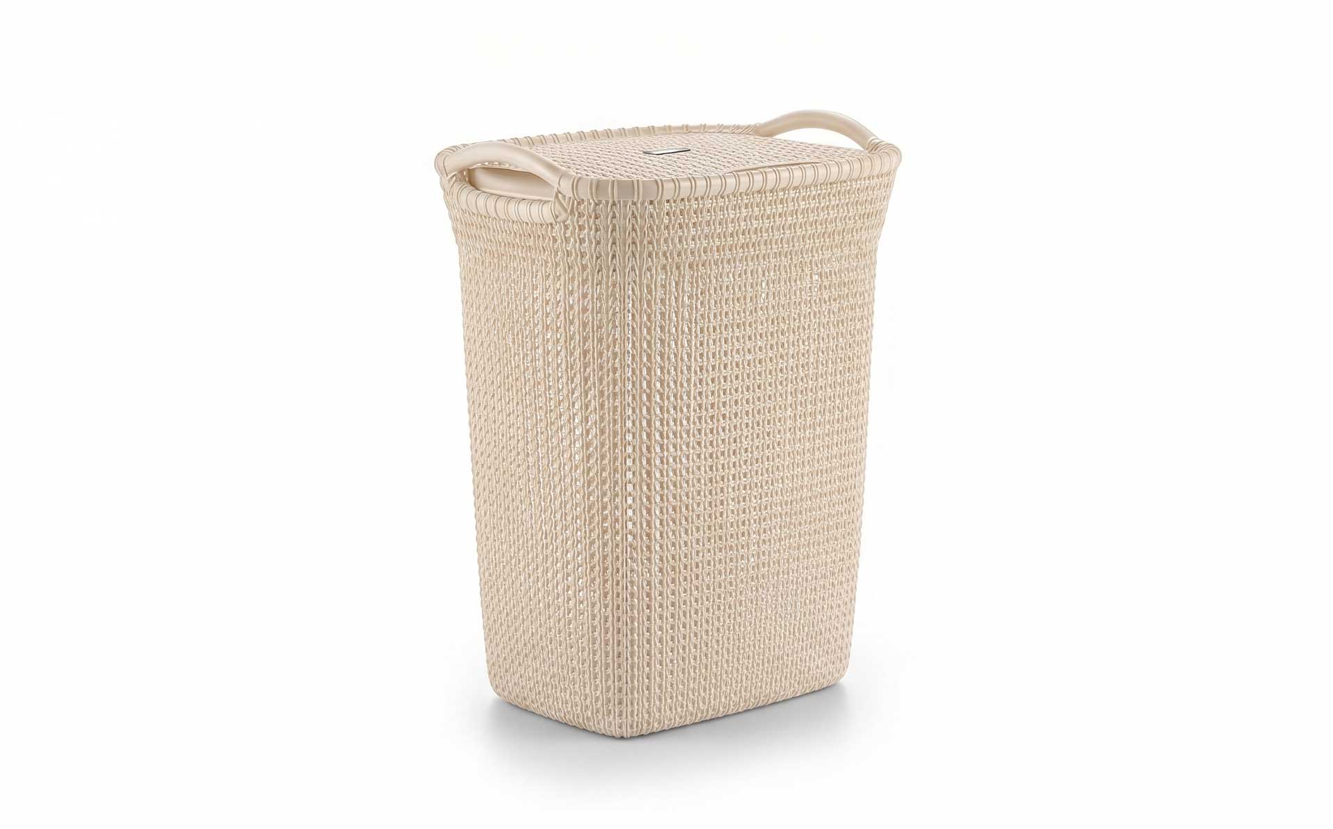 Lidded Imitation Fine-Rattan Laundry Hamper Mold — Product Introduction (Motek Daily Necessities Mold Series)