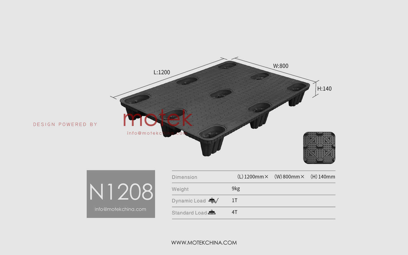 Nestable 9‑Foot Plastic Pallet Mold | 4‑Way Entry Euro Blow‑Molded Design for Storage & Transport