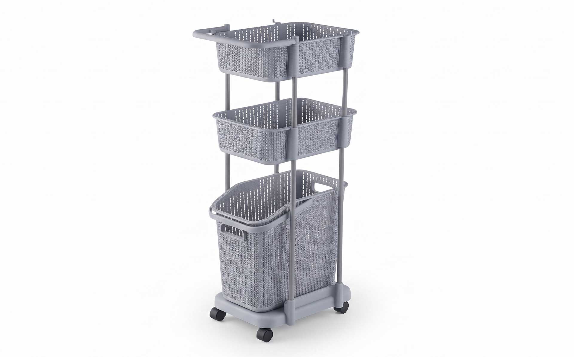 Imitation Rattan Multi-Layer Laundry Hamper / Clothes Basket Storage Rack Mold — Product Introduction (Motek Furniture Mold Series)