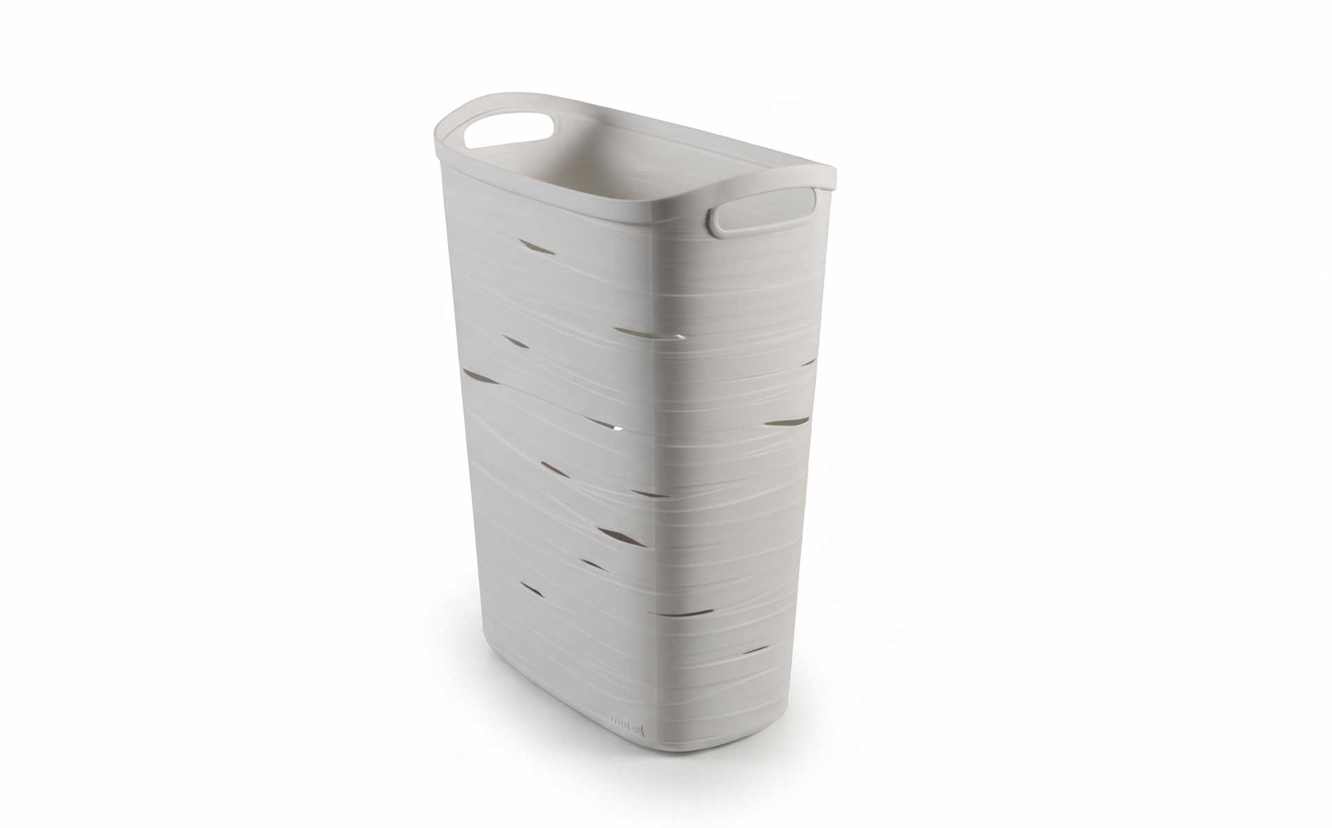 60L Slim Ventilated Laundry Hamper Mold | Wheeled Storage Basket with Lid & Handle for Dirty Clothes Organization
