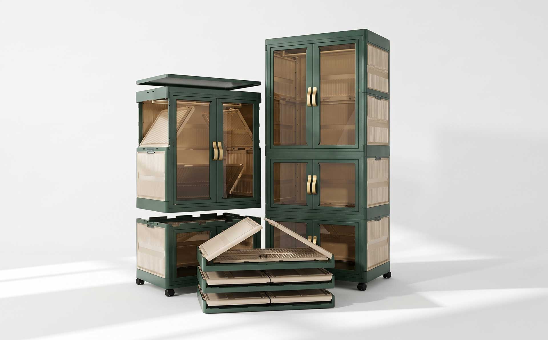 Foldable Storage Cabinet — Household Living Room No-Assembly Storage Cabinet Mold — Product Introduction (Motek Furniture Mold Series)