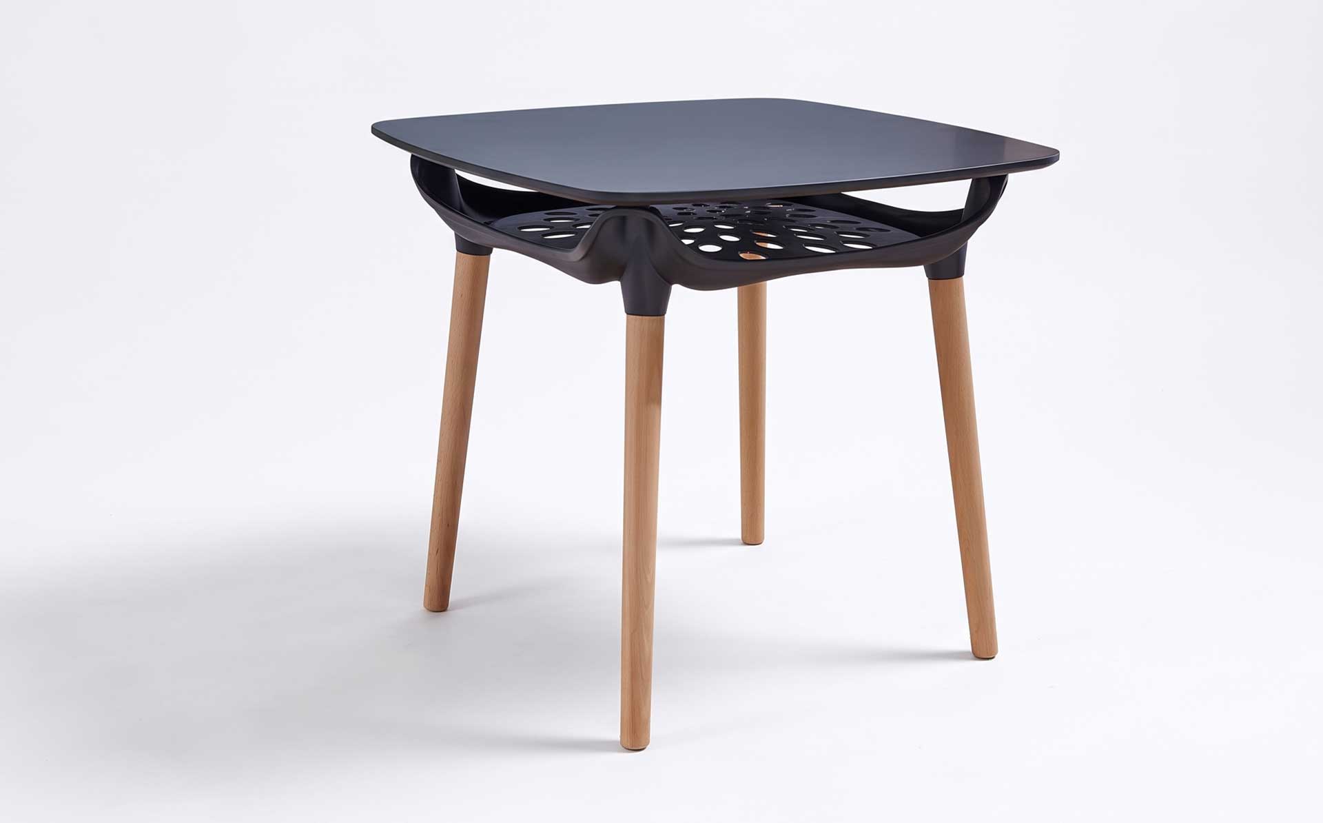 Modern Minimalist Coffee Table Mold | Plastic Top with Interchangeable Wooden Legs